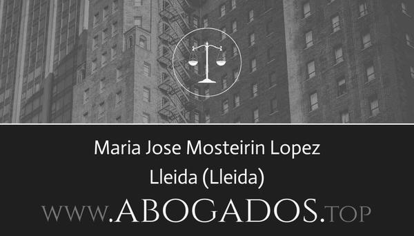 abogado Maria Jose Mosteirin Lopez en Lleida