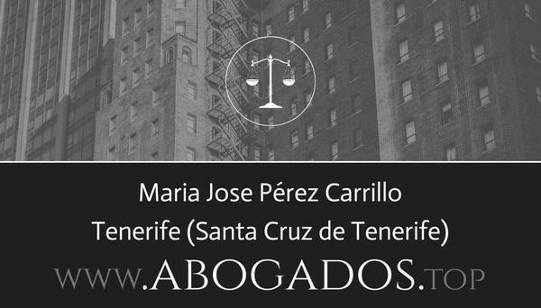 abogado Maria Jose Pérez Carrillo en Santa Cruz de Tenerife