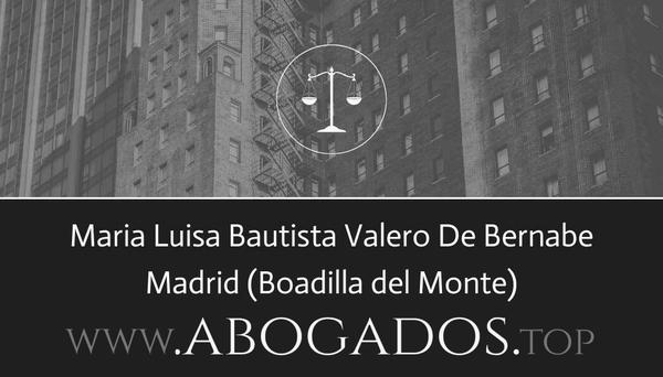 abogado Maria Luisa Bautista Valero De Bernabe en Boadilla del Monte