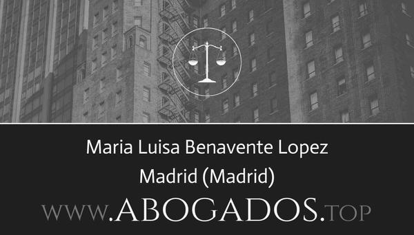 abogado Maria Luisa Benavente Lopez en Madrid