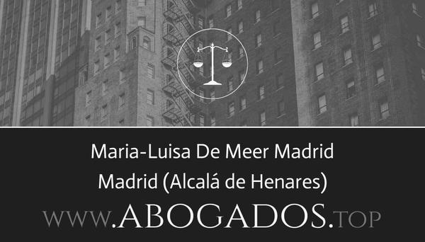 abogado Maria-Luisa De Meer Madrid en Alcalá de Henares