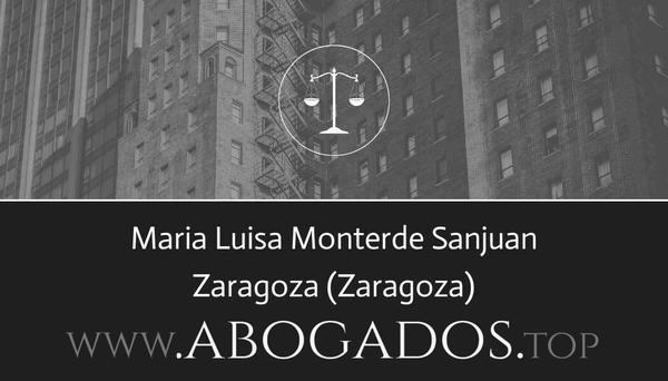 abogado Maria Luisa Monterde Sanjuan en Zaragoza