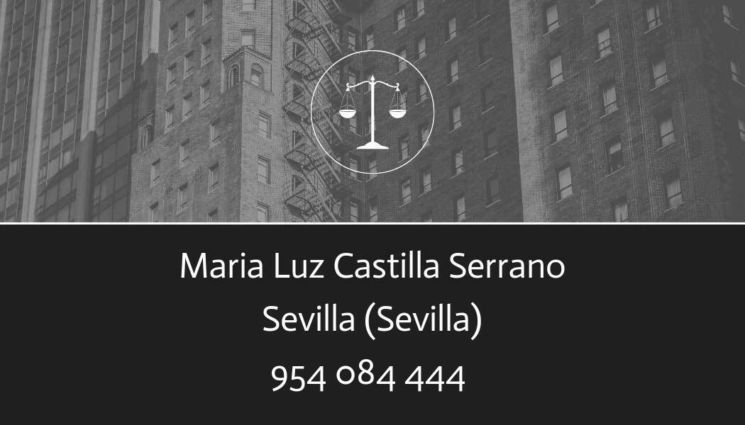 abogado Maria Luz Castilla Serrano en Sevilla
