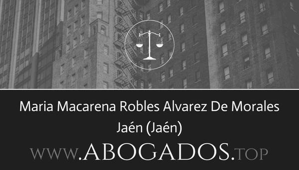 abogado Maria Macarena Robles Alvarez De Morales en Jaén