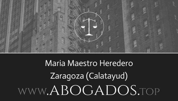 abogado Maria Maestro Heredero en Calatayud