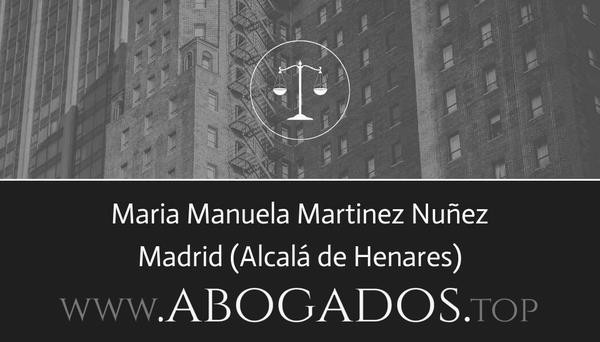 abogado Maria Manuela Martinez Nuñez en Alcalá de Henares