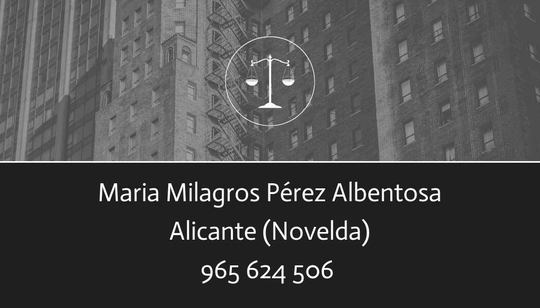 abogado Maria Milagros Pérez Albentosa en Novelda