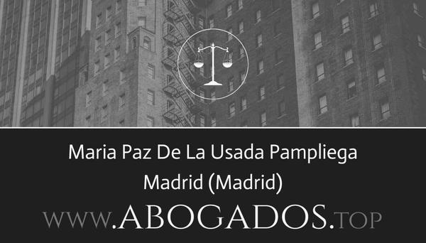 abogado Maria Paz De La Usada Pampliega en Madrid