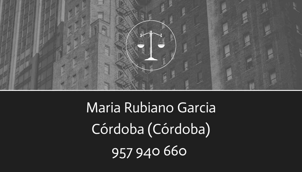 abogado Maria Rubiano Garcia en Córdoba