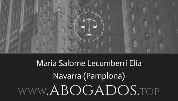 abogado Maria Salome Lecumberri Elia en Pamplona