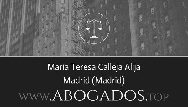 abogado Maria Teresa Calleja Alija en Madrid