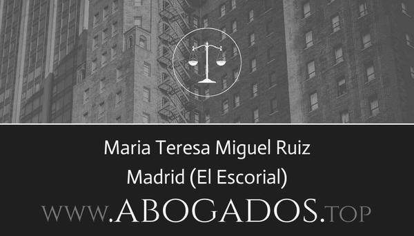 abogado Maria Teresa Miguel Ruiz en El Escorial