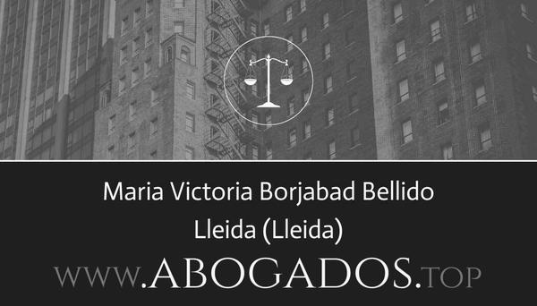abogado Maria Victoria Borjabad Bellido en Lleida