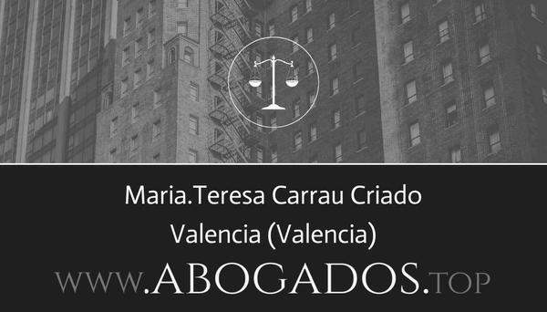 abogado MariaTeresa Carrau Criado en Valencia
