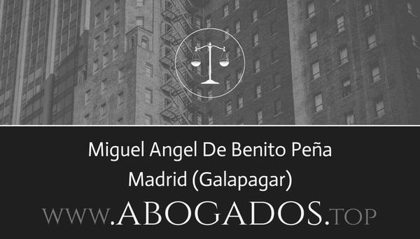 abogado Miguel Angel De Benito Peña en Galapagar