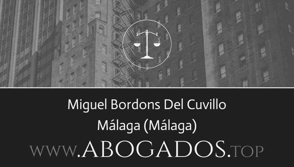 abogado Miguel Bordons Del Cuvillo en Málaga