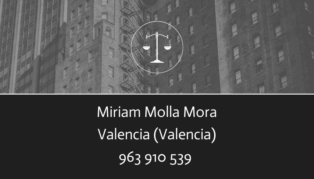 abogado Miriam Molla Mora en Valencia