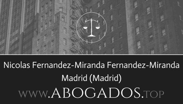 abogado Nicolas Fernandez-Miranda Fernandez-Miranda en Madrid