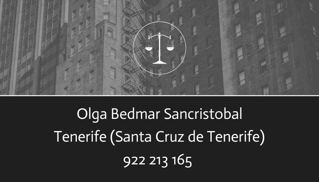 abogado Olga Bedmar Sancristobal en Santa Cruz de Tenerife