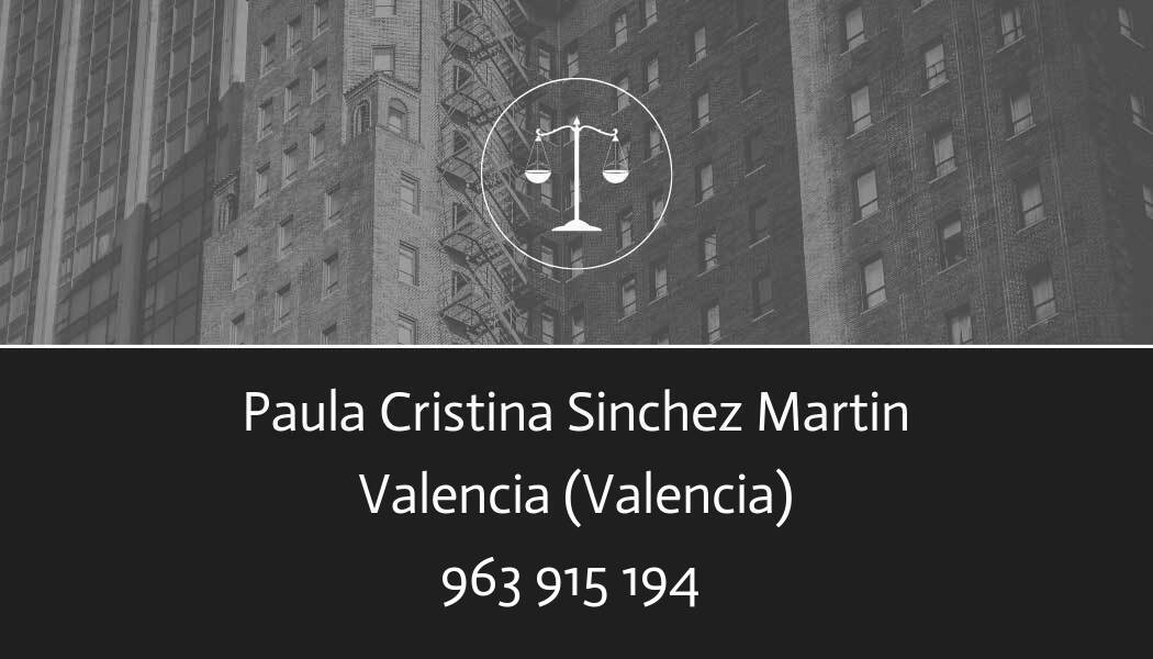 abogado Paula Cristina Sinchez Martin en Valencia