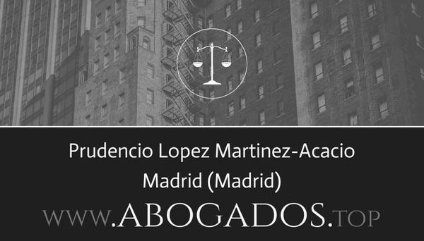 abogado Prudencio Lopez Martinez-Acacio en Madrid